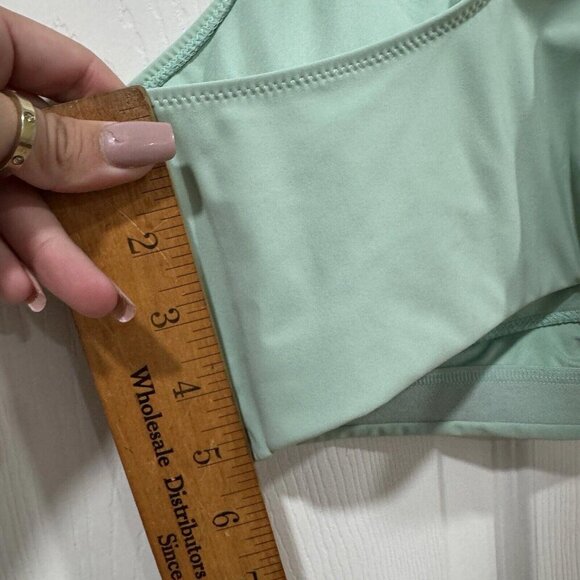 Sweaty‎ Betty Sports Workout Bra green Blue Size Large L athletic Workout - Picture 2 of 6